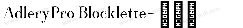 AdleryPro Blocklette字体转换